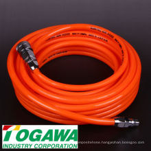 Polyurethane air conditioning flexible hose for in-factory air tools (air tucker). Made in Japan by Togawa Industry